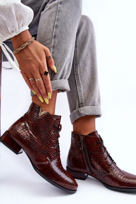 Pealiste poolsaapad Sellel onciejka 5743C-02 pruunid värvi