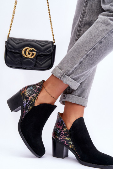 Pealiste poolsaapad kõrge jämeda kontsaga Sellel onciejka 04492-99 msuud