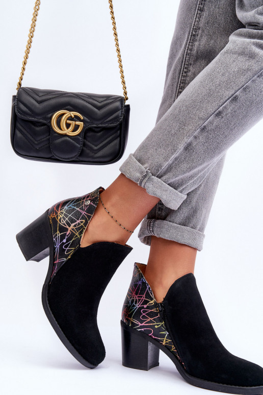 Pealiste poolsaapad kõrge jämeda kontsaga Sellel onciejka 04492-99 msuud