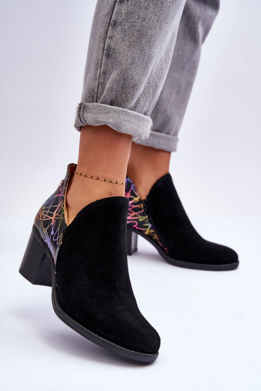 Pealiste poolsaapad kõrge jämeda kontsaga Sellel onciejka 04492-99 msuud