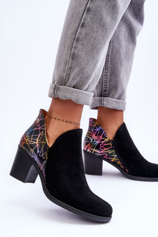 Pealiste poolsaapad kõrge jämeda kontsaga Sellel onciejka 04492-99 msuud