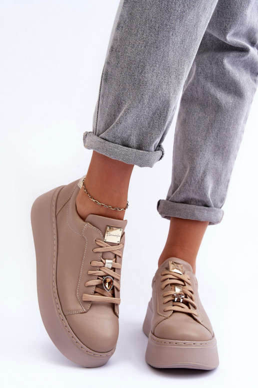 Pealhk spordijalatsid platvormiga Sellel onciejka 06191-04 beeži värvi