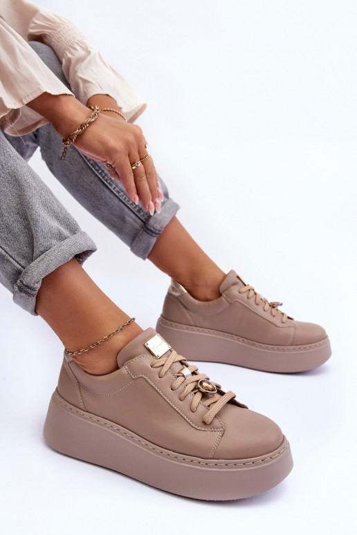 Pealhk spordijalatsid platvormiga Sellel onciejka 06191-04 beeži värvi