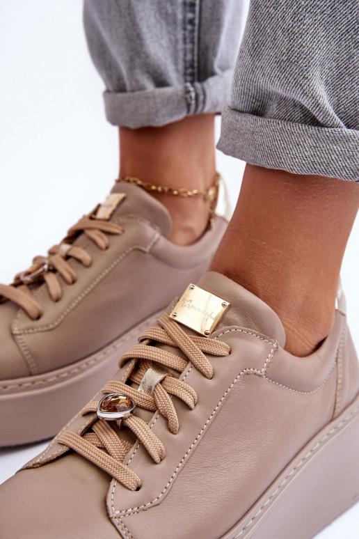 Pealhk spordijalatsid platvormiga Sellel onciejka 06191-04 beeži värvi