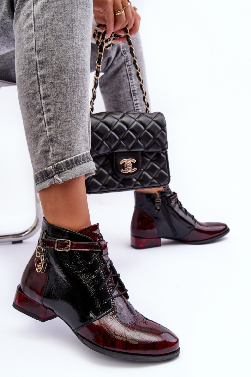 Pealiste poolsaapad Kingad Sellel onciejka 5743A-23 bordoo-värvi Pealiste poolsaapad Kingad Sellel onciejka 5743A-23 bordoo-värvi