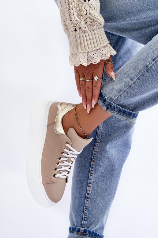 Pealiste omad spordijalatsid Pealhk platvormil beeži värvi Lemar 10150 Pealiste omad spordijalatsid Pealhk platvormil beeži värvi Lemar 10150