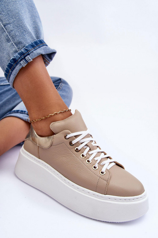 Pealiste omad spordijalatsid Pealhk platvormil beeži värvi Lemar 10150 Pealiste omad spordijalatsid Pealhk platvormil beeži värvi Lemar 10150