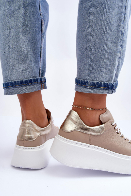 Pealiste omad spordijalatsid Pealhk platvormil beeži värvi Lemar 10150 Pealiste omad spordijalatsid Pealhk platvormil beeži värvi Lemar 10150