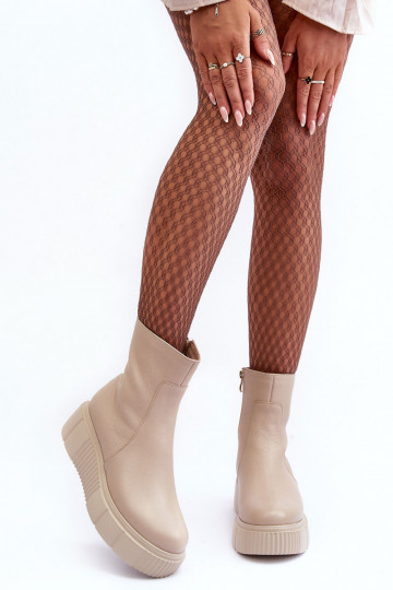 Pealiste poolsaapad platvormiga beeži värvi Lemar Jenefer 2