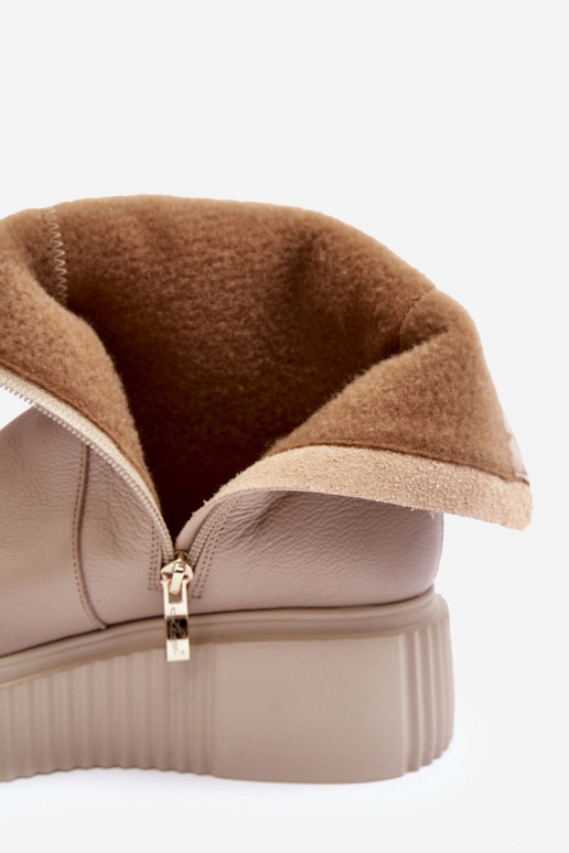 Pealiste poolsaapad platvormiga beeži värvi Lemar Jenefer Pealiste poolsaapad platvormiga beeži värvi Lemar Jenefer