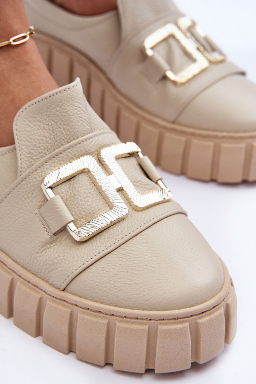 Pealhk jalatsid Pealiste omad platvormiga beeži värvi Lesisseski 3398 Pealhk jalatsid Pealiste omad platvormiga beeži värvi Lesisseski 3398