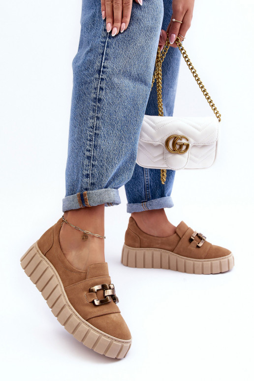 seemisnakhsed jalatsid Pealiste omad platvormiga kaunistustega beeži värvi Lesisseski 3398 seemisnakhsed jalatsid Pealiste omad platvormiga kaunistustega beeži värvi Lesisseski 3398