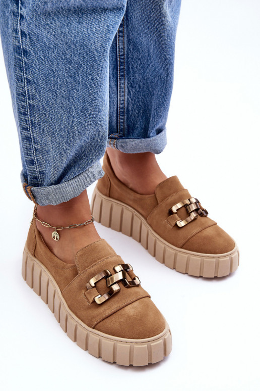 seemisnakhsed jalatsid Pealiste omad platvormiga kaunistustega beeži värvi Lesisseski 3398 seemisnakhsed jalatsid Pealiste omad platvormiga kaunistustega beeži värvi Lesisseski 3398