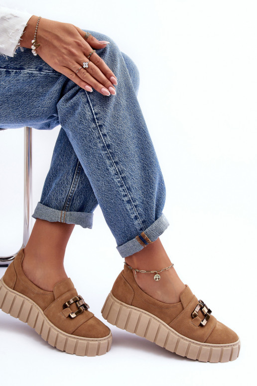 seemisnakhsed jalatsid Pealiste omad platvormiga kaunistustega beeži värvi Lesisseski 3398 seemisnakhsed jalatsid Pealiste omad platvormiga kaunistustega beeži värvi Lesisseski 3398