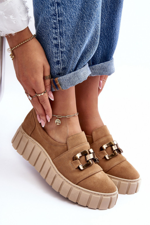 seemisnakhsed jalatsid Pealiste omad platvormiga kaunistustega beeži värvi Lesisseski 3398 seemisnakhsed jalatsid Pealiste omad platvormiga kaunistustega beeži värvi Lesisseski 3398