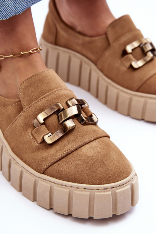 seemisnakhsed jalatsid Pealiste omad platvormiga kaunistustega beeži värvi Lesisseski 3398 seemisnakhsed jalatsid Pealiste omad platvormiga kaunistustega beeži värvi Lesisseski 3398