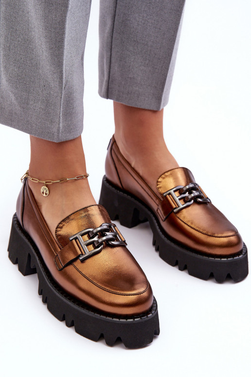 Pealiste omad Pealhk jalatsid Mokassiinid kaunistustega Laura Messi 2699 Kuldset värvi Pealiste omad Pealhk jalatsid Mokassiinid kaunistustega Laura Messi 2699 Kuldset värvi