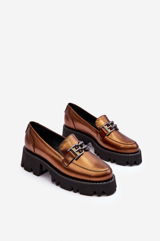 Pealiste omad Pealhk jalatsid Mokassiinid kaunistustega Laura Messi 2699 Kuldset värvi Pealiste omad Pealhk jalatsid Mokassiinid kaunistustega Laura Messi 2699 Kuldset värvi