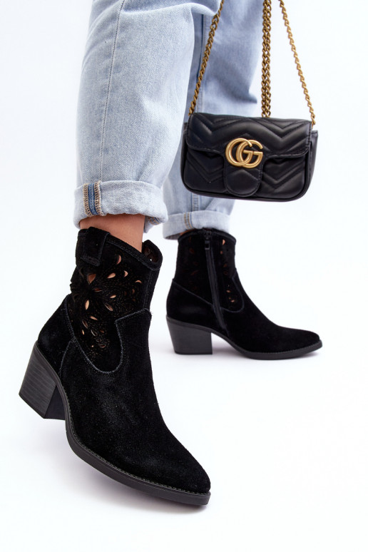 Seemisnahast kingad Kauboi saapad Ažuurne D&A SN622-20 msuud Seemisnahast kingad Kauboi saapad Ažuurne D&A SN622-20 msuud