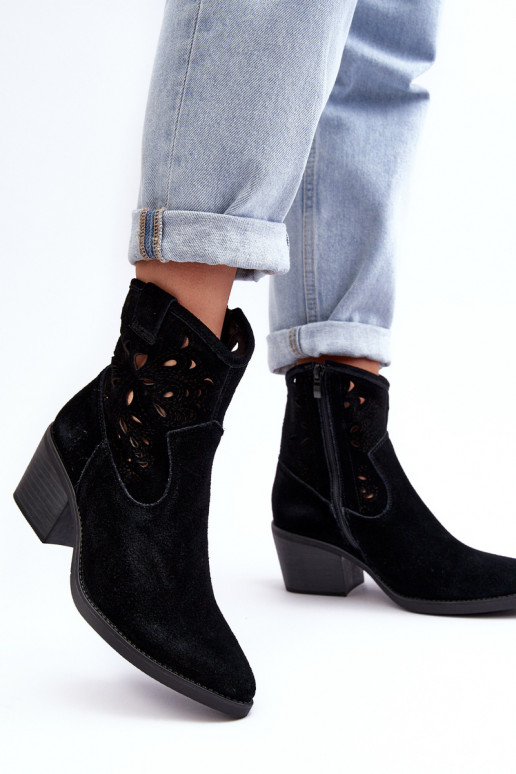 Seemisnahast kingad Kauboi saapad Ažuurne D&A SN622-20 msuud Seemisnahast kingad Kauboi saapad Ažuurne D&A SN622-20 msuud