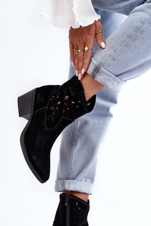 Seemisnahast kingad Kauboi saapad Ažuurne D&A SN622-20 msuud Seemisnahast kingad Kauboi saapad Ažuurne D&A SN622-20 msuud