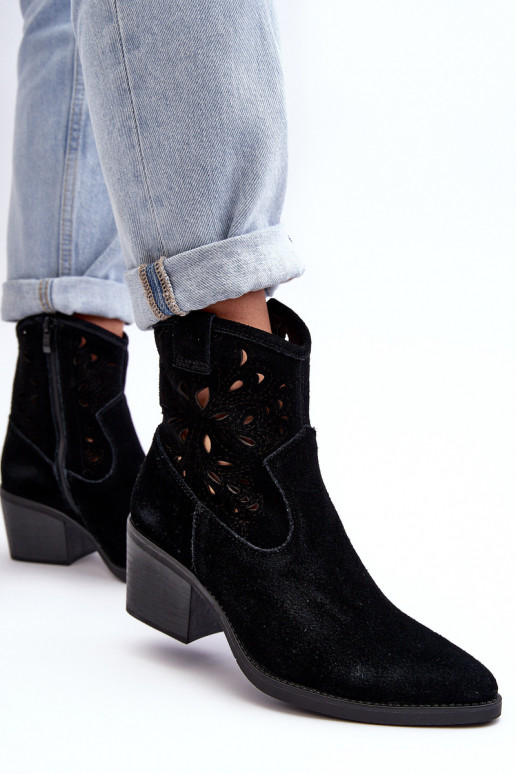 Seemisnahast kingad Kauboi saapad Ažuurne D&A SN622-20 msuud Seemisnahast kingad Kauboi saapad Ažuurne D&A SN622-20 msuud