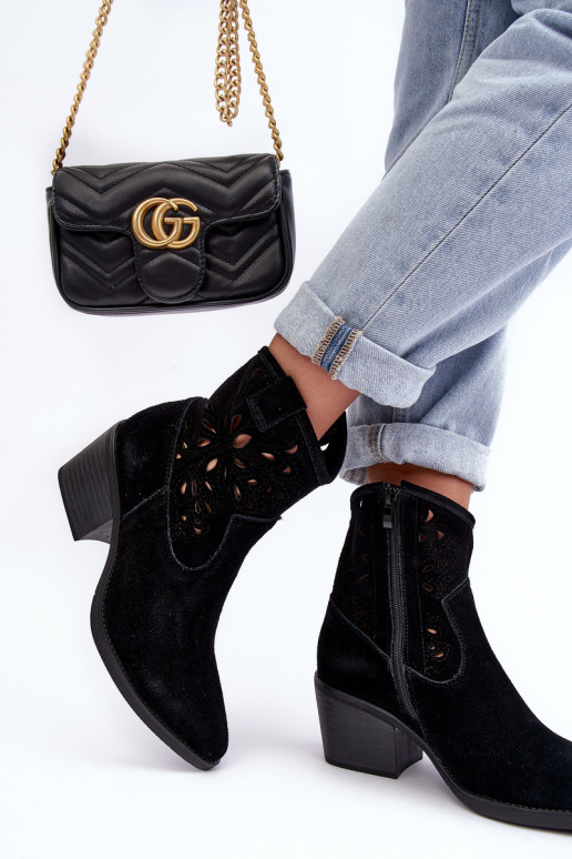 Seemisnahast kingad Kauboi saapad Ažuurne D&A SN622-20 msuud Seemisnahast kingad Kauboi saapad Ažuurne D&A SN622-20 msuud