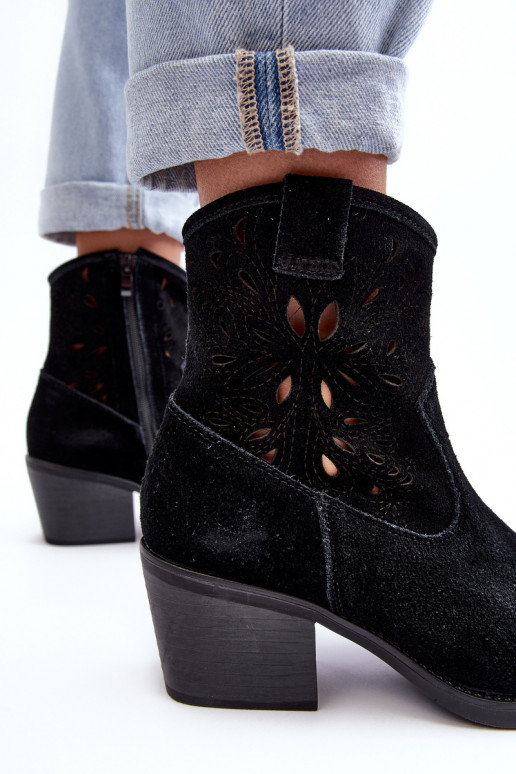 Seemisnahast kingad Kauboi saapad Ažuurne D&A SN622-20 msuud Seemisnahast kingad Kauboi saapad Ažuurne D&A SN622-20 msuud