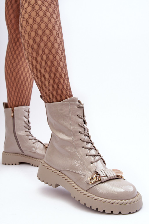 Pealiste omad Laque saapad kaunistustega D&A MR870-67 Halli värvi Pealiste omad Laque saapad kaunistustega D&A MR870-67 Halli värvi