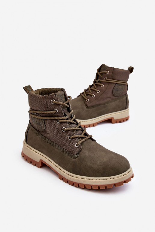 meeste omad Pealiste poolsaapad jalanõud Memory Foam Khakivärvi Big Star KK174205 meeste omad Pealiste poolsaapad jalanõud Memory Foam Khakivärvi Big Star KK174205