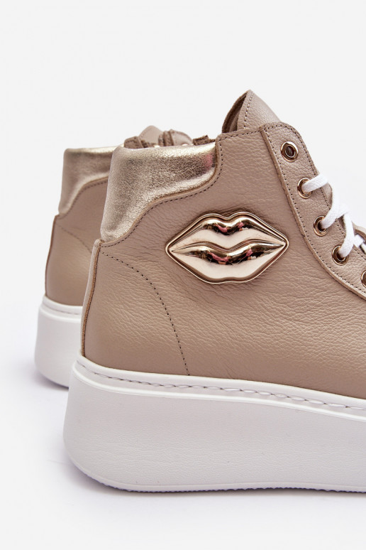 naiste saapad Kõrge tõmblukuga Lemar beeži värvi Katerin