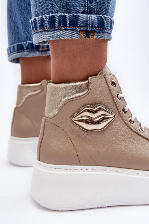 naiste saapad Kõrge tõmblukuga Lemar beeži värvi Katerin