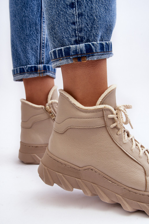 voodriga Pealhk Pealiste poolsaapad platvormiga beeži värvi Lemar Jevette