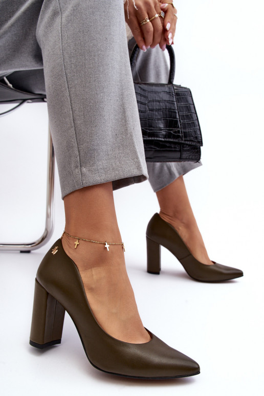 Pealhk Kingad kõrge jämeda kontsaga Laura Messi 2624/227 khakivärvi Pealhk Kingad kõrge jämeda kontsaga Laura Messi 2624/227 khakivärvi