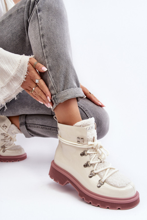 Laque Pealhk Pealiste poolsaapad jalanõud Pealiste omad GOE MM2N4083 valget värvi