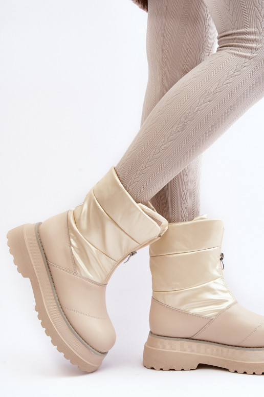 nööpidega lumesaapad Pealiste omad Paksu talla peal tõmblukuga GOE MM2N4079 beeži värvi nööpidega lumesaapad Pealiste omad Paksu talla peal tõmblukuga GOE MM2N4079 beeži värvi