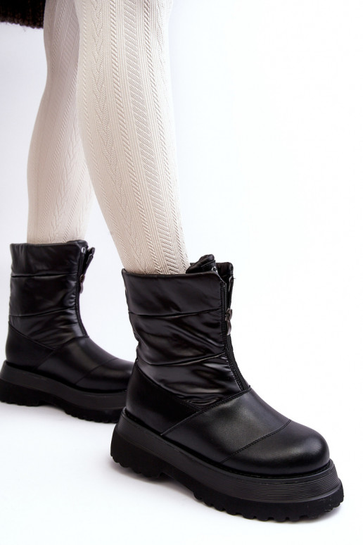 nööpidega lumesaapad Pealiste omad Paksu talla peal tõmblukuga GOE MM2N4078 msuud nööpidega lumesaapad Pealiste omad Paksu talla peal tõmblukuga GOE MM2N4078 msuud