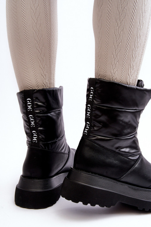 nööpidega lumesaapad Pealiste omad Paksu talla peal tõmblukuga GOE MM2N4078 msuud nööpidega lumesaapad Pealiste omad Paksu talla peal tõmblukuga GOE MM2N4078 msuud