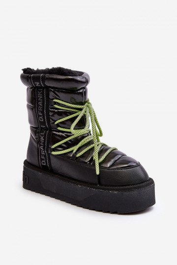 Naise lumesaapad paksu tallaga vegan D.Franklin DFSH371007 must