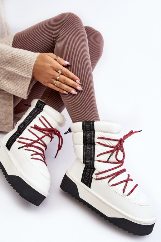 nööpidega lumesaapad Pealiste omad Paksu talla peal Vegan D.Franklin DFSH371007 valget värvi nööpidega lumesaapad Pealiste omad Paksu talla peal Vegan D.Franklin DFSH371007 valget värvi