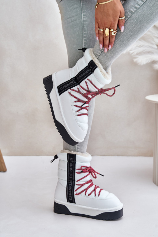 nööpidega lumesaapad Pealiste omad Paksu talla peal Vegan D.Franklin DFSH371007 valget värvi nööpidega lumesaapad Pealiste omad Paksu talla peal Vegan D.Franklin DFSH371007 valget värvi