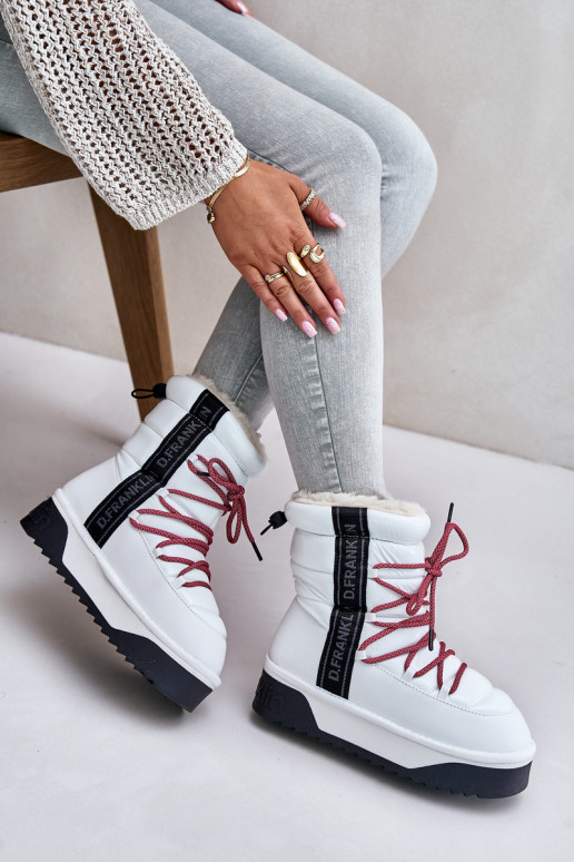 nööpidega lumesaapad Pealiste omad Paksu talla peal Vegan D.Franklin DFSH371007 valget värvi nööpidega lumesaapad Pealiste omad Paksu talla peal Vegan D.Franklin DFSH371007 valget värvi