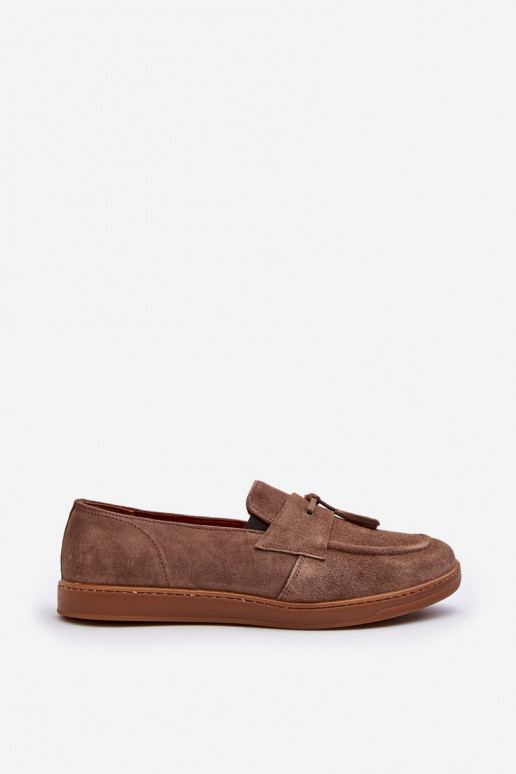 meeste omad seemisnakhsed Mokassiinid jalatsid Zazoo 1566 pruunid värvi