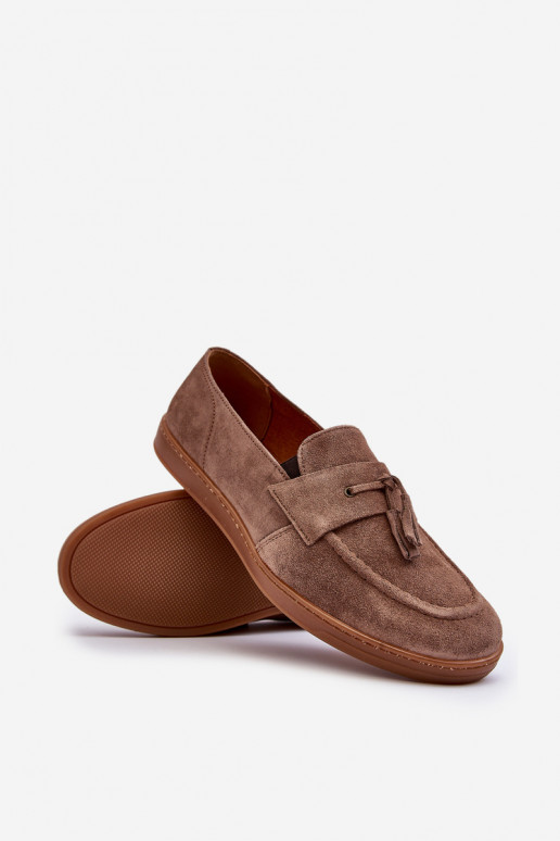 meeste omad seemisnakhsed Mokassiinid jalatsid Zazoo 1566 pruunid värvi