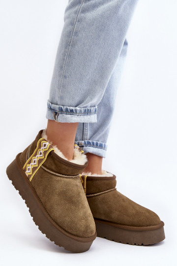 Pealhk seemisnakhsed nööpidega lumesaapad Pealiste omad Rohelist värvi Vebissat 2