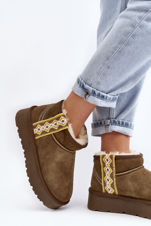 Pealhk seemisnakhsed nööpidega lumesaapad Pealiste omad Rohelist värvi Vebissat