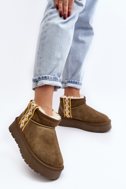 Pealhk seemisnakhsed nööpidega lumesaapad Pealiste omad Rohelist värvi Vebissat