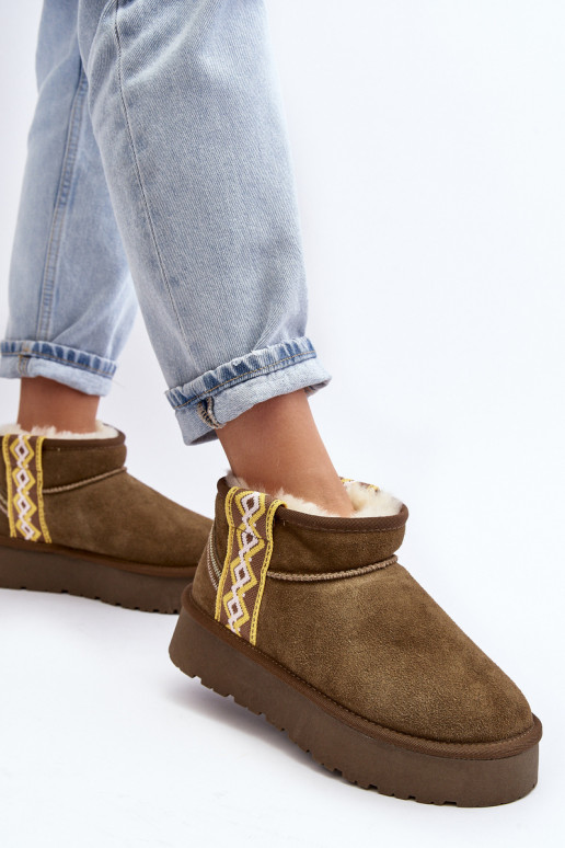 Pealhk seemisnakhsed nööpidega lumesaapad Pealiste omad Rohelist värvi Vebissat