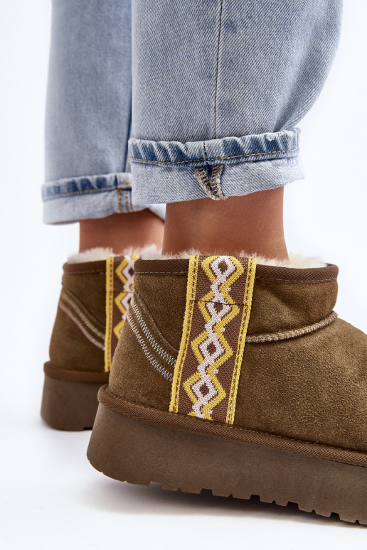 Pealhk seemisnakhsed nööpidega lumesaapad Pealiste omad Rohelist värvi Vebissat