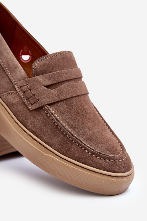 seemisnakhsed Stiilsed meestejalatsid Mokassiinid Zazoo 1574 beeži värvi